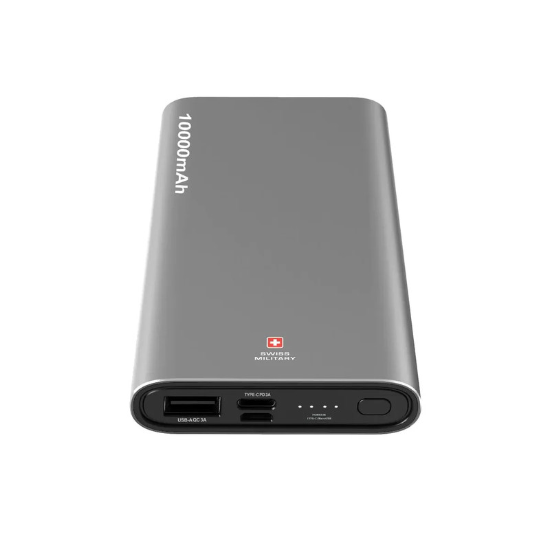 Swiss Military Chandoline Power Pack PD 10000MAh - Silver -  مزود طاقة